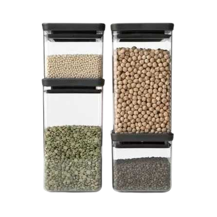 Набір ємностей для зберігання Brabantia Square Canister Set Tasty+ 4 шт