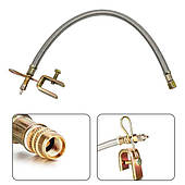 Шланг підкачки внутрішнього колеса 350 мм металеве обплетення, кріплення, латунний наконечник