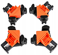 Столярний кутовий затискач ANGLE CLAMPS 60°, 90° і 120° комплект із 4 шт., Струбцина кутова для збирання меблів
