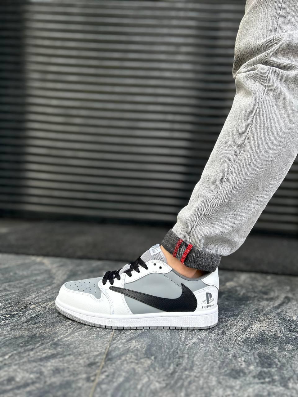 Кросівки чоловічі білі Jordan 1 Retro Low x Travis Scott Low Play Staticon (16657), фото 1