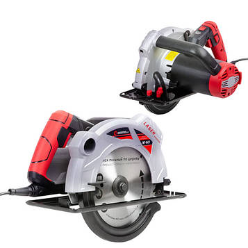 Пилка дискова 1800Вт, 5000об / хв, кут 90-45, Глибина розпилу 73-48мм, диск 210мм * 30мм, 40 зубів, лазер INTERTOOL WT-0621