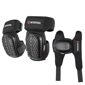 Захисні наколінники, протиковзкі накладки з ПВХ, гелеві подушки, неопренові ремені INTERTOOL SP-0056