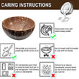 Піала, миска, салатник із натуральної шкаралупи кокоса. Етно Еко кокосовий посуд., фото 9