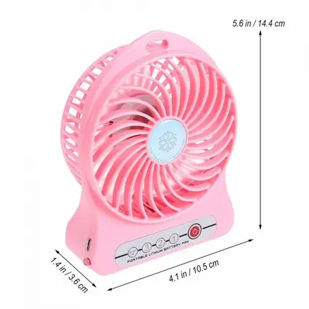 Ручний мінівентилятор Portable Fan Mini Рожевий, Мінівентилятор Portable Fan Mini, фото 3