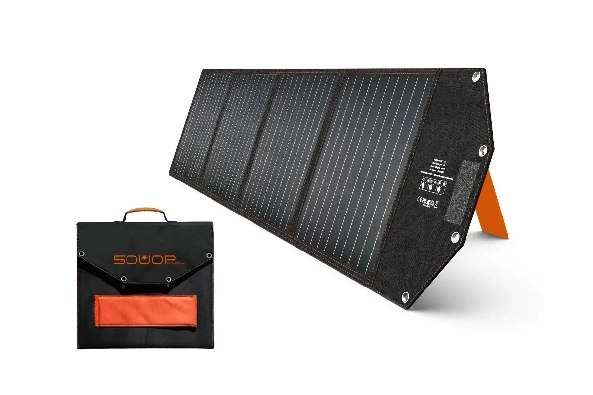 Портативна сонячна панель Souop 18V 220W, сонячна панель 18 В 220Вт для зарядних станцій Souop 1200, 1800