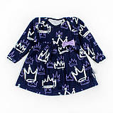 Комплект для дівчинки Amazing зріст 68 см (3 - 6 місяці) Malena Синій з фіолетовим принтом, фото 3