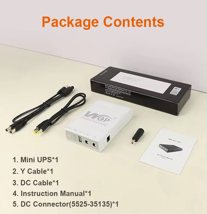 комплектація Mini UPS для роутера (повербанк) 5-9-12V білий WGP