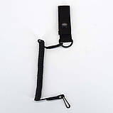 Страхувальний тренчик з карабіном та кріпленням на пояс чорний, фото 3