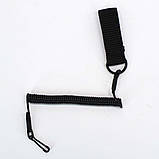 Страхувальний тренчик з карабіном та кріпленням на пояс чорний, фото 4