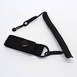 Страхувальний тренчик з карабіном та кріпленням на пояс чорний, фото 6