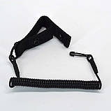 Страхувальний тренчик з карабіном та кріпленням на пояс чорний, фото 5