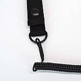 Страхувальний тренчик з карабіном та кріпленням на пояс чорний, фото 7