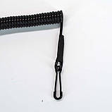 Страхувальний тренчик з карабіном та кріпленням на пояс чорний, фото 8