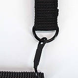 Страхувальний тренчик з карабіном та кріпленням на пояс чорний, фото 10