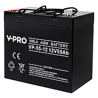 Аккумулятор AGM VRLA V-PRO 12V 55Ah необслуживаемый VOLT POLSKA