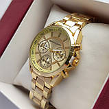 Жіночий наручний годинник Michael Kors (майкл корс) золотого кольору на металевому браслеті - код 2437а, фото 3
