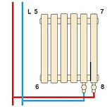 Горизонтальний дизайнерський радіатор опалення ARTTIDESIGN Livorno II G 18/500/1224/50 чорний матовий, фото 5