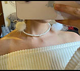 Кольє чокер з перлинами перлами, фото 2