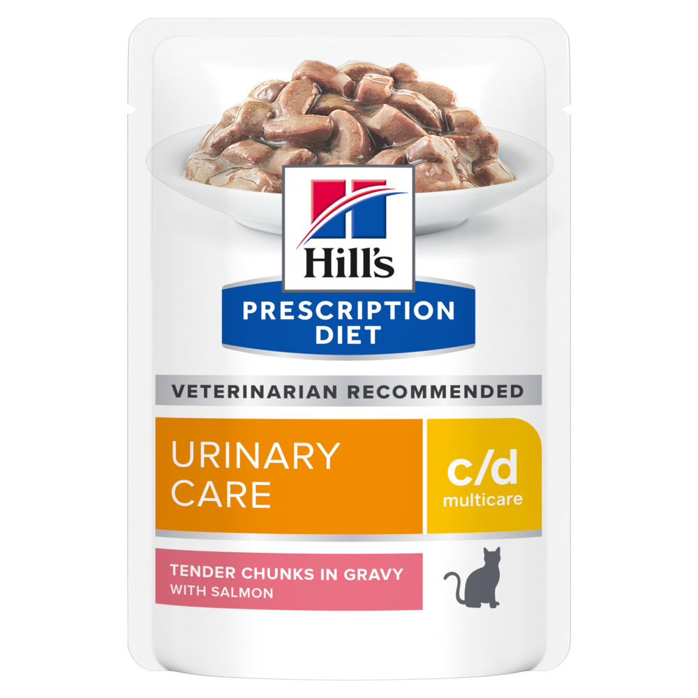 Hill's CAT Pouch PD c/d Urinari Care Salmon для котів, догляд за сечовидільною системою з лососем 85г 605602