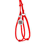 Шлея з повідцем WAUDOG Glamour ЧЕРВОНА, шкіряна, куругла, з QR паспортом, 90см х 6мм 34023, фото 2