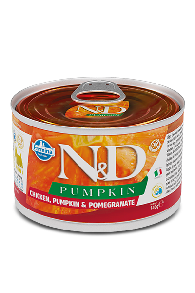 Farmina N&D Pumpkin DOG Can Adult Mini Chicken & Pomegranate для собак дрібних порід з куркою та гранатом 140г