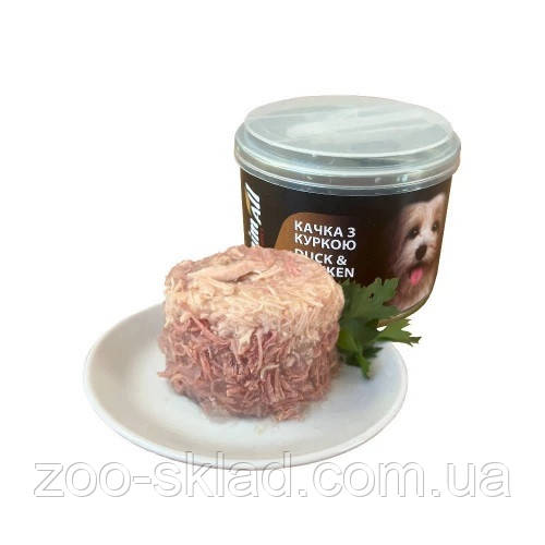 Animall DOG Can Duck & Chicken для собак, качка з куркой в ніжному желе 195г 173968