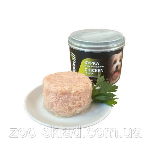 Animall DOG Can Chicken для собак, з куркой в ніжному желе 195г