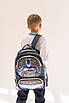 Дитячий шкільний рюкзак для хлопчика синій No 1627, фото 2