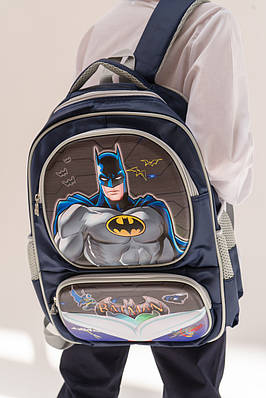 Дитячий шкільний рюкзак для хлопчика синій No 1627