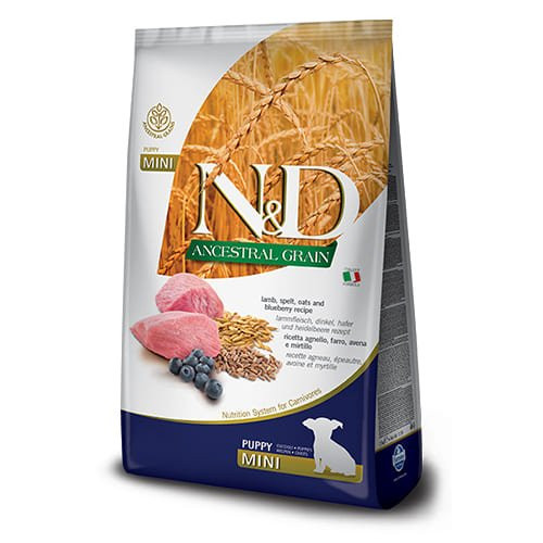 Farmina N&D Low Grain PUPPY Mini Lamb & Blueberry для цуценят малих порід з ягням та чорницею 2,5кг 156378, фото 1