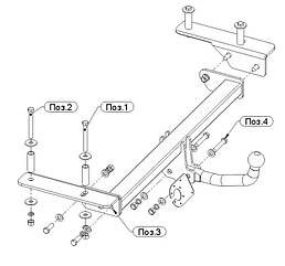 Фаркоп Chery Tiggo 4 рестайлінг (2019-2021)(Фаркоп Чері Тіго 4) Автопристрій
