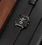 Чоловічий квадраний годинник з хронографом Skmei 1963BKRG Black-Rose-Gold, фото 5