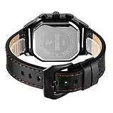 Чоловічий квадраний годинник з хронографом Skmei 1963BKRG Black-Rose-Gold, фото 6