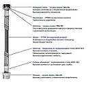 Шланг для змішувача Solomon М10х1/2″ (0,5 м) LONG-штуцер 70мм (нержавійка) HY6201, фото 3