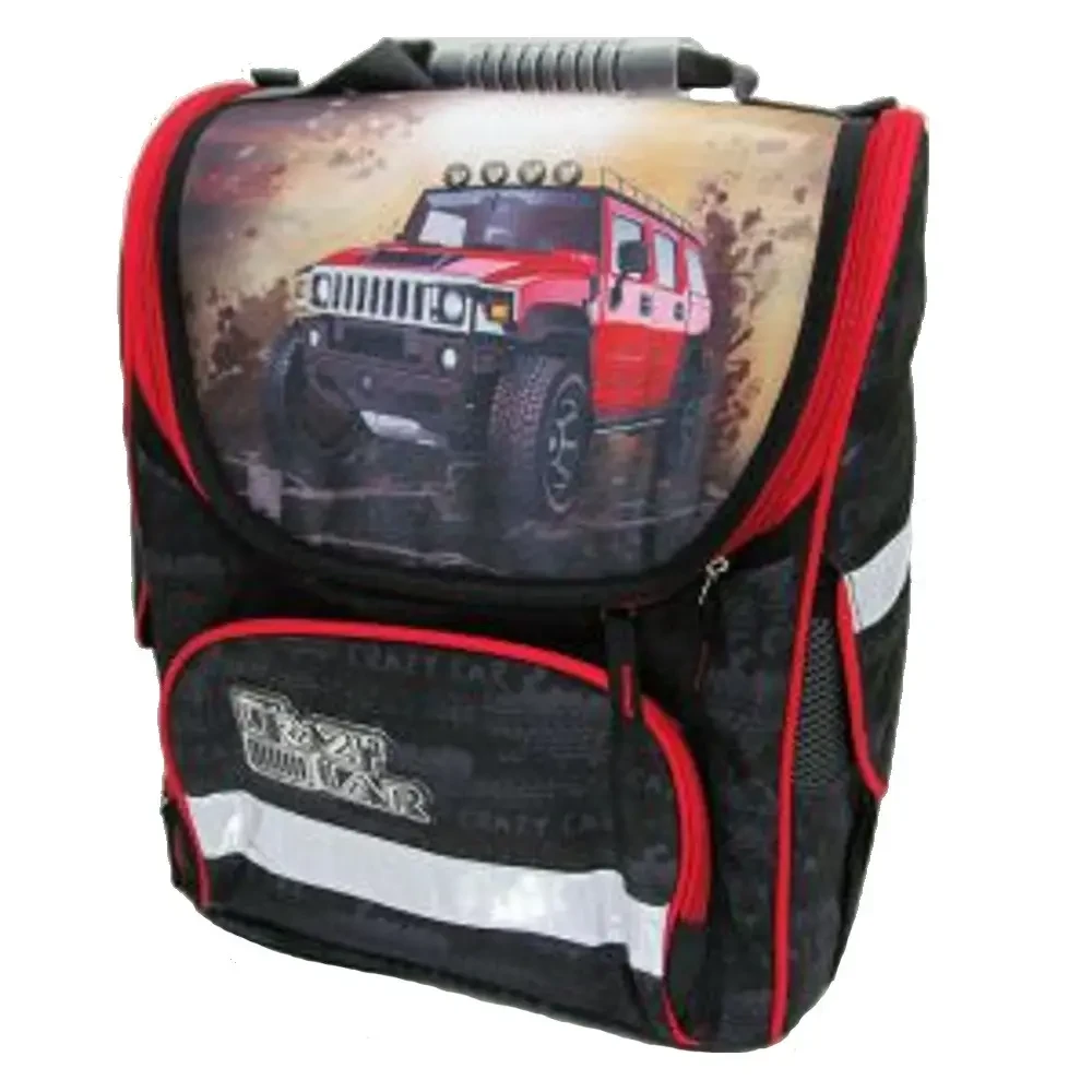 Рюкзак Josef Otten JO-1801-17 (ортопедический, каркасный, "Crazy Car", 3 отделения, 39*29*16 см.)