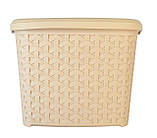 Кошик з кришкою 2,5 літрів бежевий К6-406 (Diomedea) 140*205*190 мм, фото 3