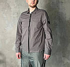 Чоловіча сорочка C.P. Company Gabardine Zipped бежева Овершот С.П. Компані бавовняний, фото 3