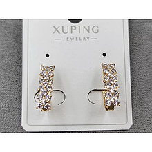 Сережки Xuping 5*16мм, англійський замок, 18к