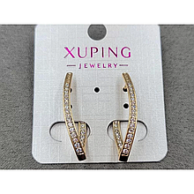 Сережки Xuping 2,3*30мм, англійський замок, 18к