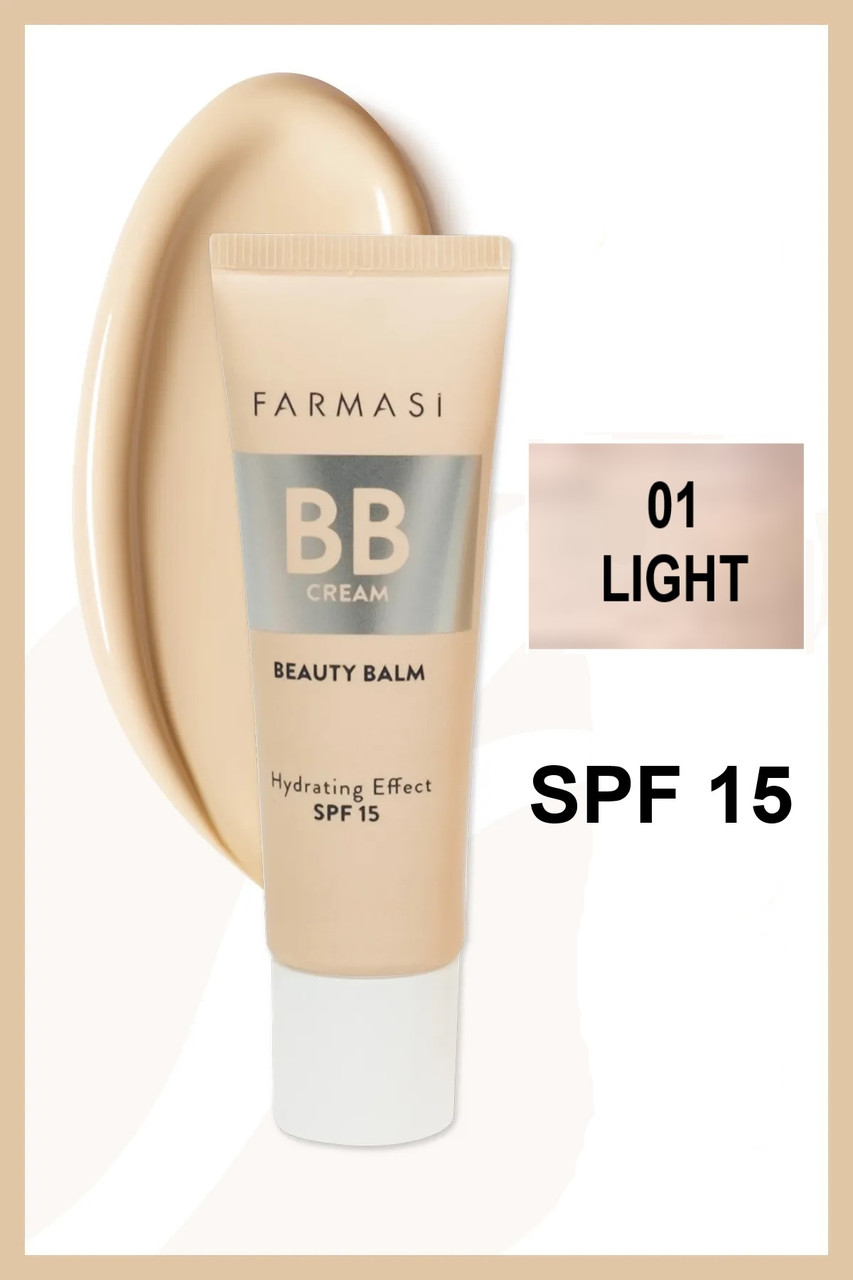 Тонуючий BB крем для обличчя Beauty Balm Hydrating Effect SPF15, Light 01, Farmasi, 30 мл, фото 1