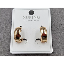 Сережки Xuping 6*14мм, круглий замок, 18к