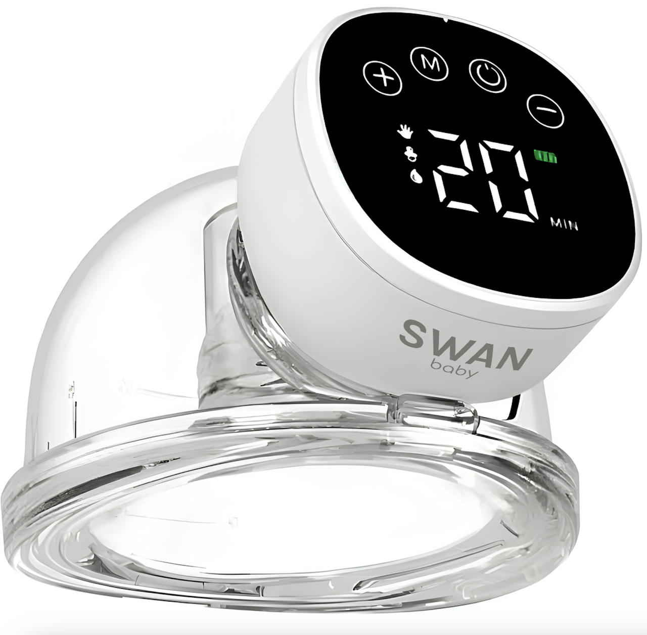 Молоковідсмоктувач електричний тихий потужний Swan Baby Easy Lacto X1 з ефектом масажу HandsFree чорно- білий