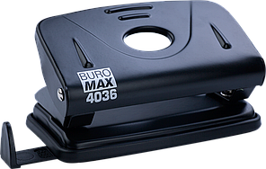 Дирокол для паперу, канцелярський дирокол (10 аркушів, металевий, чорний) Buromax BM.4036-01