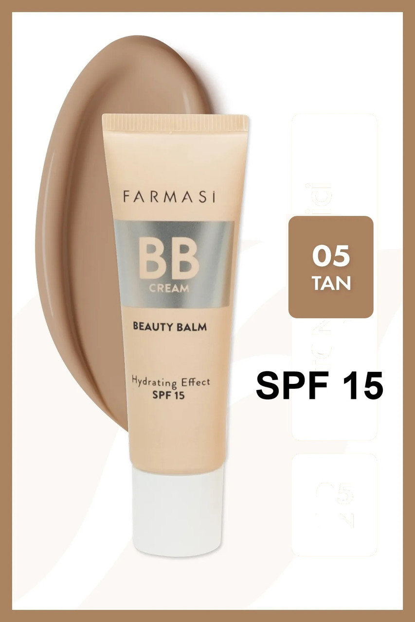 Тонуючий BB крем для обличчя Beauty Balm Hydrating Effect SPF15, Tan 05, Farmasi, 30 мл, фото 1
