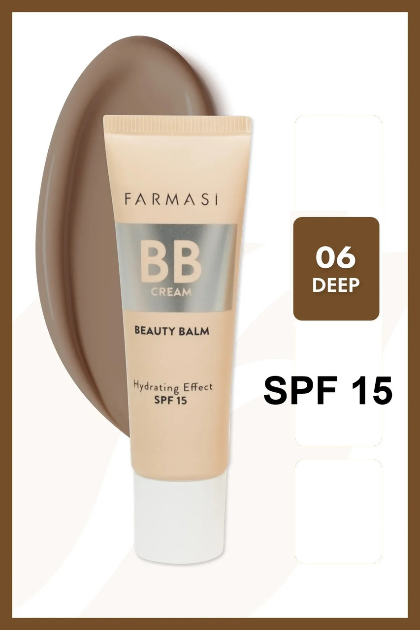 Тонуючий BB крем для обличчя Beauty Balm Hydrating Effect SPF15, Deep 06, Farmasi, 30 мл, фото 1
