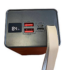Портативний зарядний пристрій Power Bank WUW TUGII-353 LED ліхтар 22.5W Чорний, фото 3