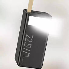 Портативний зарядний пристрій Power Bank WUW TUGII-353 LED ліхтар 22.5W Чорний, фото 4