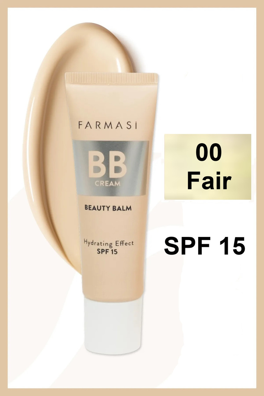 Тонуючий  BB крем для обличчя Beauty Balm Hydrating Effect SPF15, 00 Fair, Farmasi, 30 мл