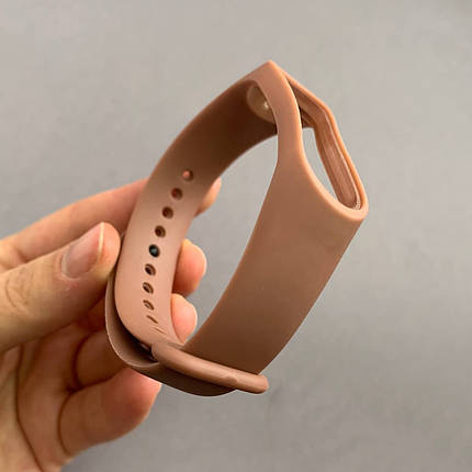 Ремінець для Xiaomi Mi Band 3 силіконовий кольоровий ремінець для фітнес трекера браслета мі бенд 3 коричневий BND, фото 3