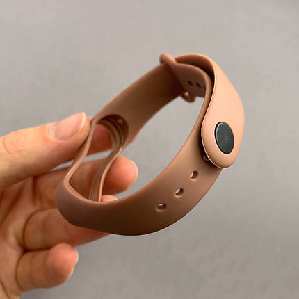Ремінець для Xiaomi Mi Band 3 силіконовий кольоровий ремінець для фітнес трекера браслета мі бенд 3 коричневий BND, фото 4
